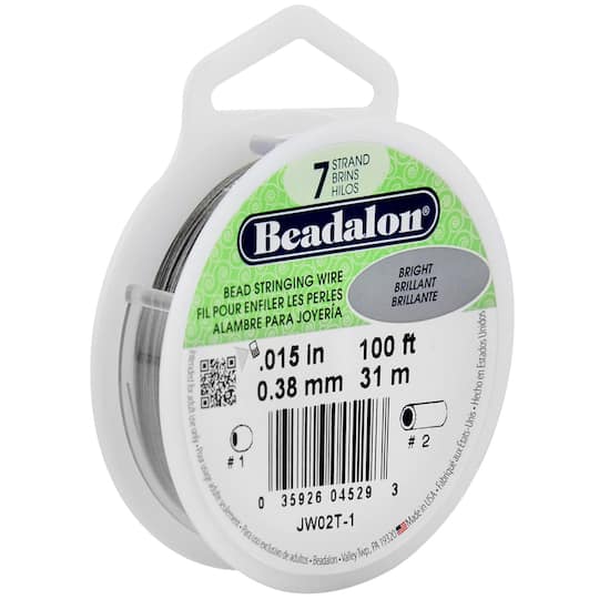 12 Pack: Beadalon® 0.38mm Bright 7 Strand Bead Stringing Wire